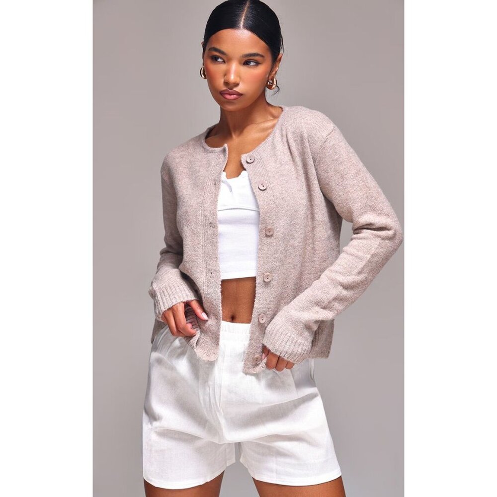 Prettylittlething Soft Knit Basic Button Up Cardi… - image 2